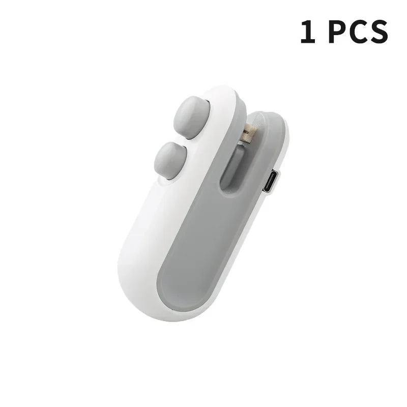Handheld Bag Sealer Mini Heat Vacuum Food Sealer with Cutter and Magnet 2 in 1 Bag Sealer for Plastic Bags Snacks Food Storage