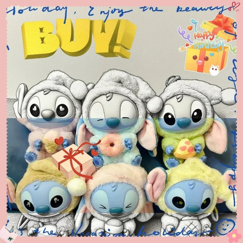 NEW Animals Party Series Blind Box Toys stitch Cute Mysterious Box Flocking Fluffy Dolls Decor Gift Bag Pendant Cute Toy