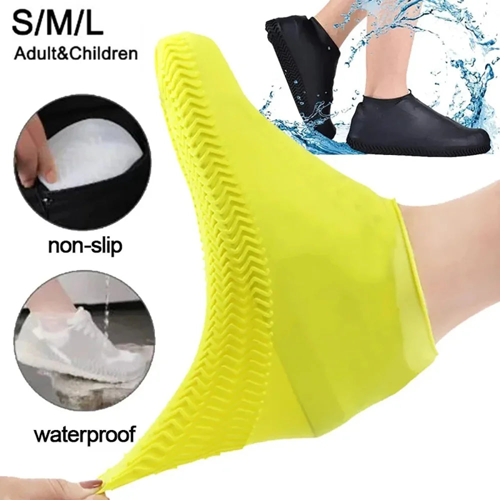 Rain Shoe Covers Waterproof Covers Reusable Non-slip Rain Footwear Covers Outdoor Adult Children for Shoes Boots Protector Cover