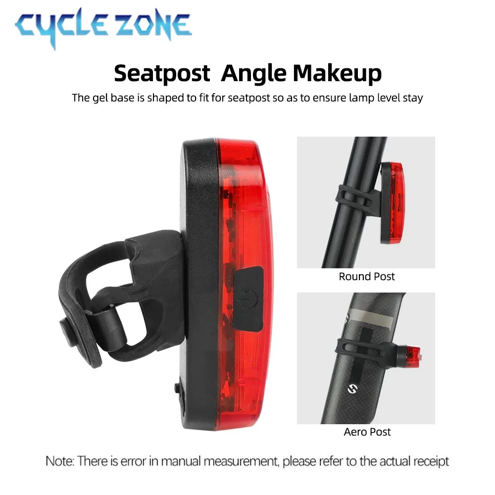 Bicycle Tail Light Night Cycling Outdoor USB Rechargeable MTB Road Bike Rear Lamp COB LED Cycling Bicycle Safety Warning Lights