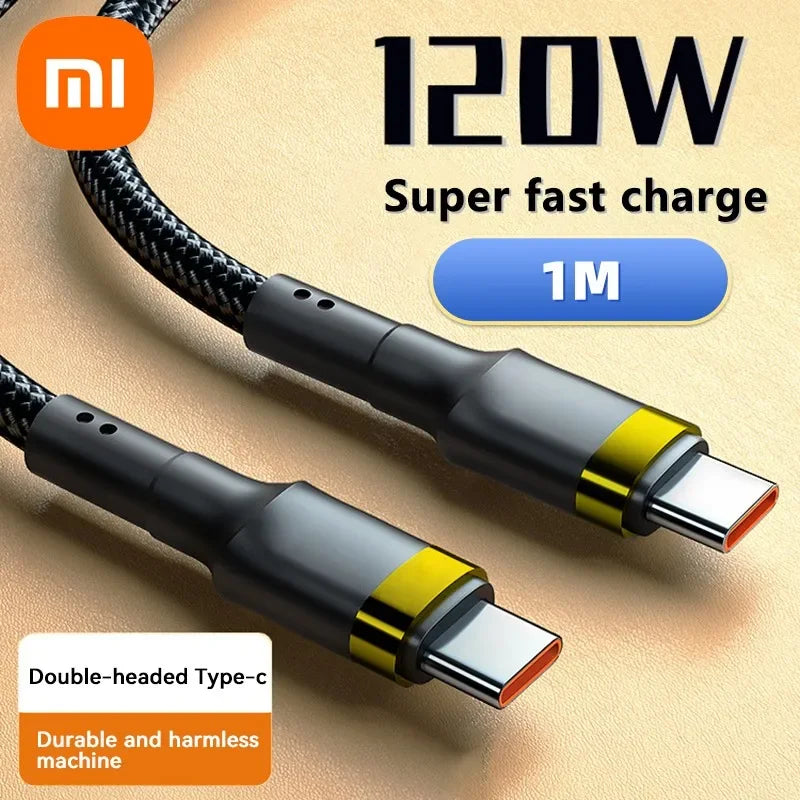 Xiaomi 120W Fast Charger PD Quick Charging High Quality USB C TO USB Type C Cable For iPhone 15 Plus Pro Max Samsung S24