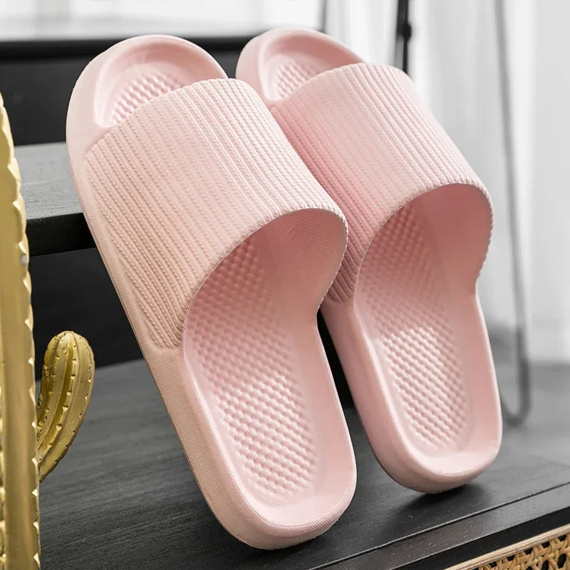 Non-slip EVA Soft Sole Massage Shower Shoes for Women Men Couples Waterproof  Home Leisure Fashion Bathroom Slippers