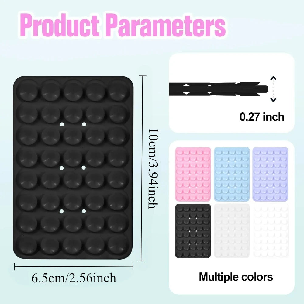 Double Sided Silicone Suction Cup Phone Case Detachable Stand Silicone Rubber Sucker Pad For Selfies And Videos Fixed Pad