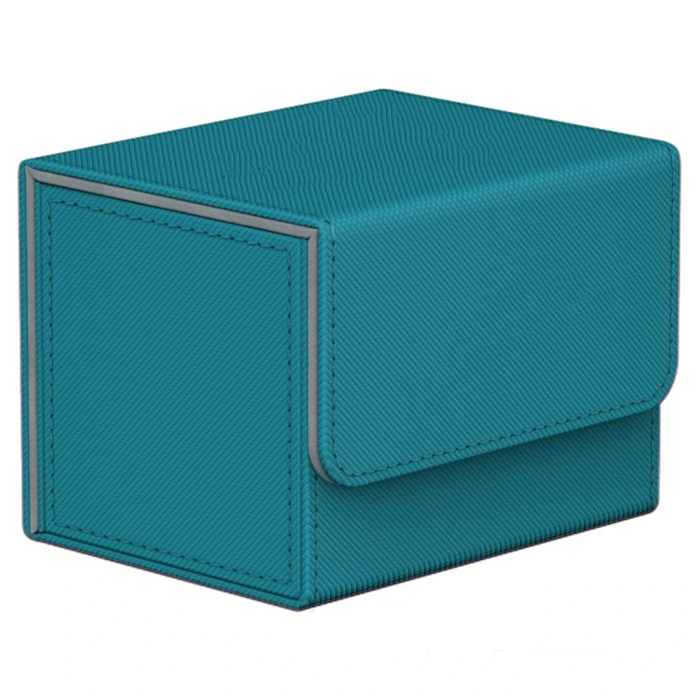 100+ Cards Deck Box Flip Side Inserted Type Leather Card Collection Box, Planet Card Storage Box, Game Peripheral Card Box, Wanz