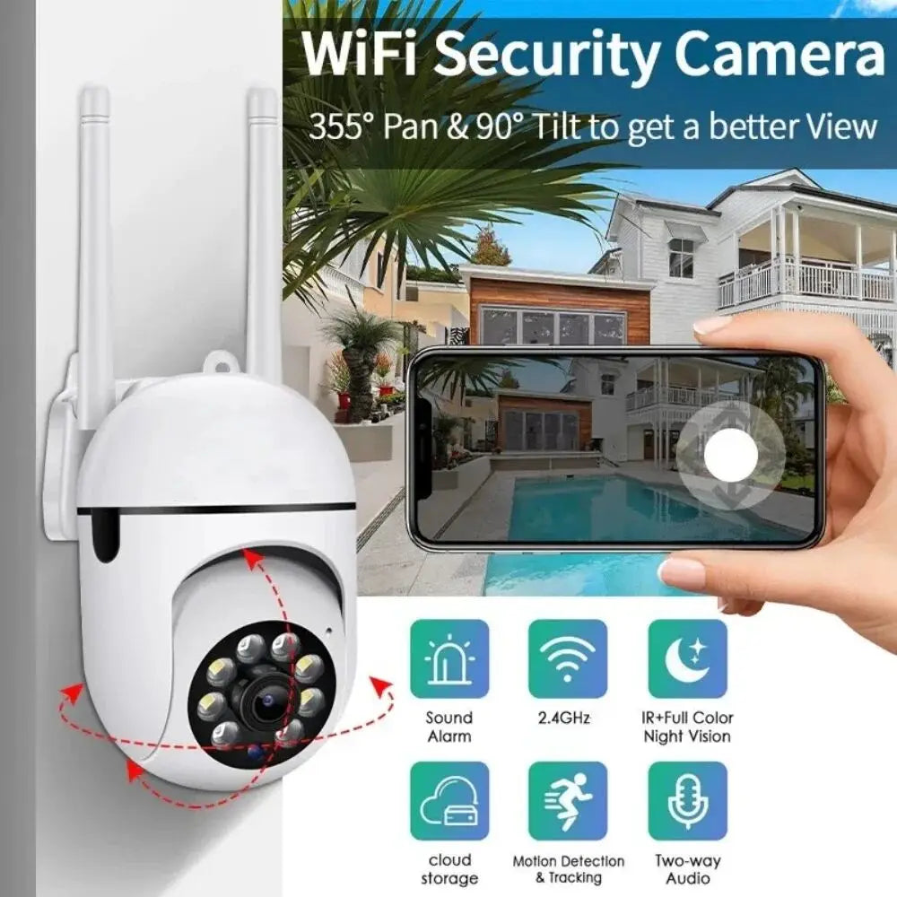 A7 WiFI IP Smart Camera 1080P HD Color Night Vision Wireless Home Security Camera 2-WWay Sound And Motion Push Notification