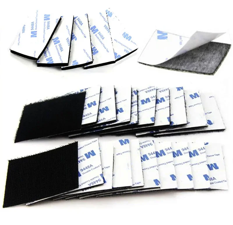 10Pcs Strong Self-Adhesive Hook and Loop Fastener Tape Rectangle Nylon Sticker Adhesive Tape With Strong Glue For DIY Craft