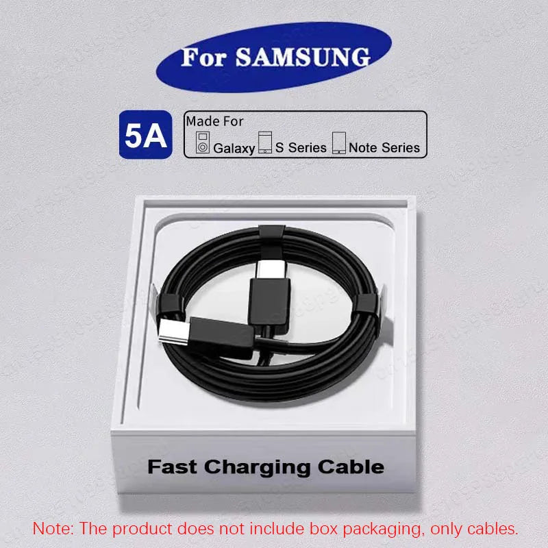 2PCS PD 45W USB C Cable For Samsung Galaxy S20 S21 S22 S23 Ultra Note 10 5G 20 A53 A54 Super Fast Charging USB Type C Data Cable