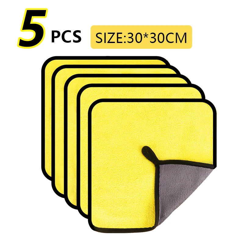 5/10/15/20pc Microfiber Car Cleaning Towel/ Multipurpose High Water Absorption Car Wash Towel/ Kitchen Cleaning Washing Cloth