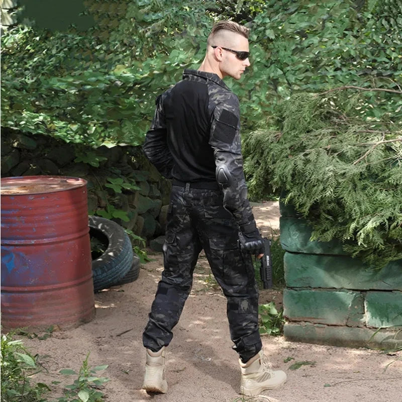 Military Uniform Camouflage Tactical Multicam Suit Men Airsoft Combat Paintball Shirt Coat Pant Soldier Sniper Hunting Clothes