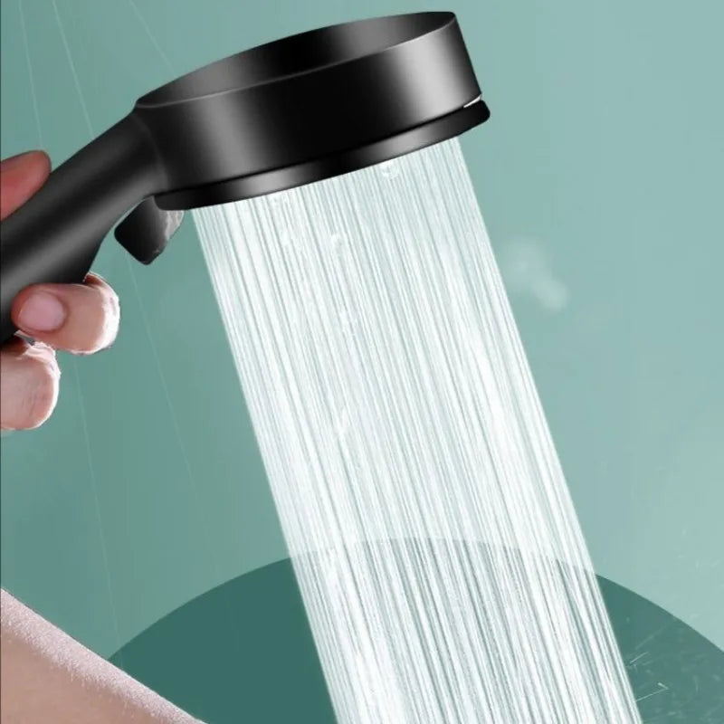 5 Modes Adjustable Rain Drenching Mode Black Bath Shower Head Head Water Saving High Pressure Showerhead Bathroom Accessories