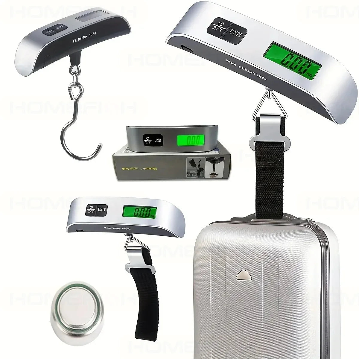 Luggage Scale 110lb 50kg Digital Handheld Portable Hanging Baggage Scale for Travel Suitcase Weight Scale