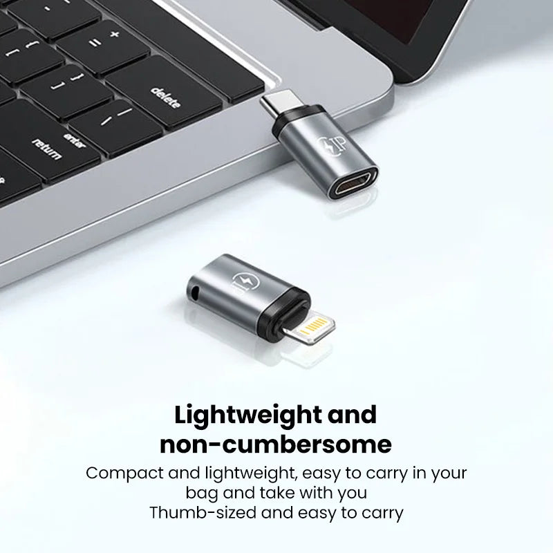 USB Cable Converter Lightning To USB C Adapter 20W Ios to Type-C Adaptador for IPhone 15 14 13 Pro Max Huawei Xiaomi Samsung