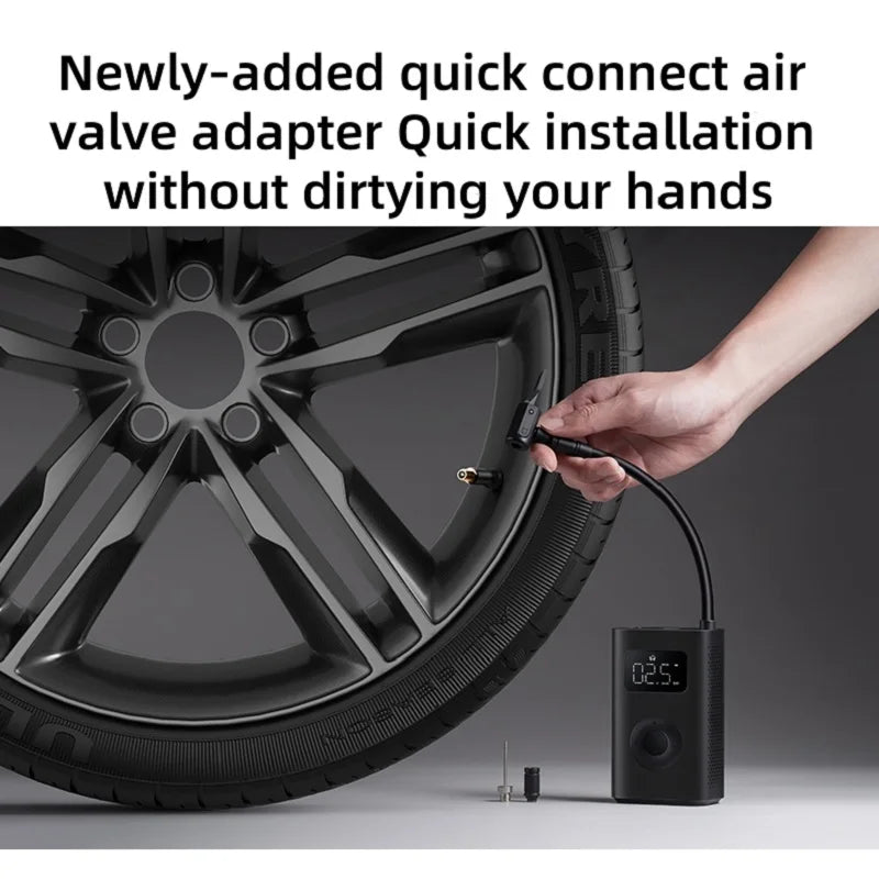 Xiaomi Mijia Air Pump 2 for bicycles and balls, digital tire pressure preset + automatic stop charging, Type-C fast charging