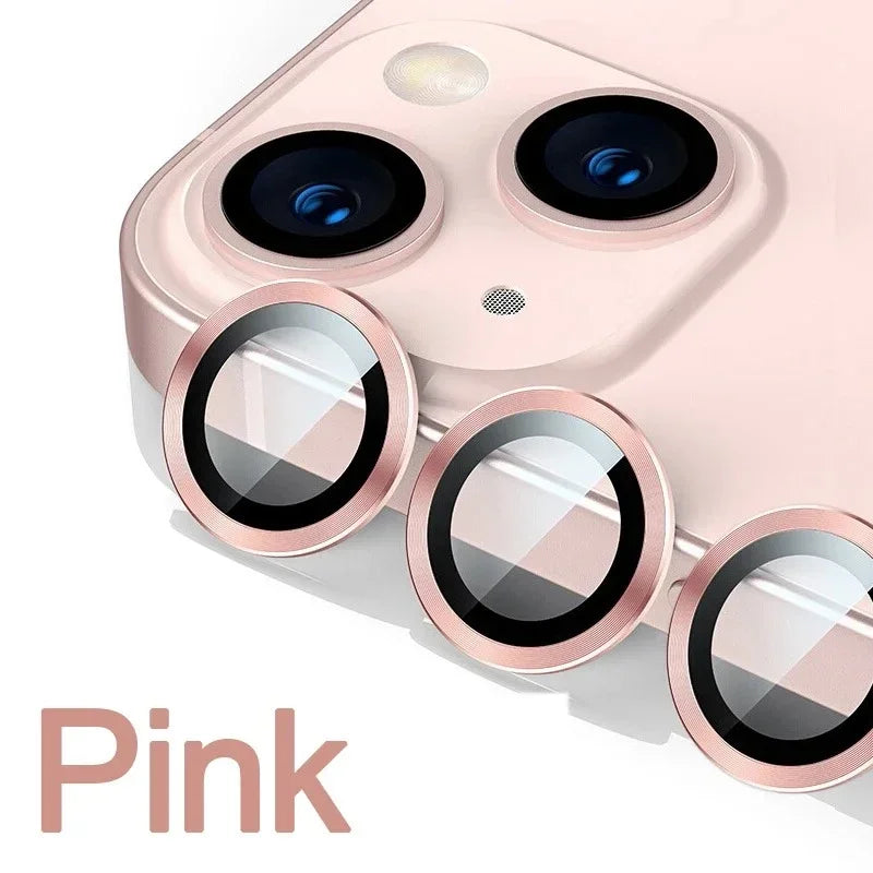 3-2pcs Camera Lens Protector For iPhone 12 13 14 15 Pro Max 13 Mini Metal Ring Protector Glass Camera Lens For iPhone 15 Pro Max