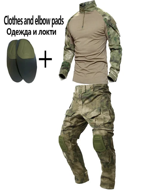 Military Uniform Camouflage Tactical Multicam Suit Men Airsoft Combat Paintball Shirt Coat Pant Soldier Sniper Hunting Clothes