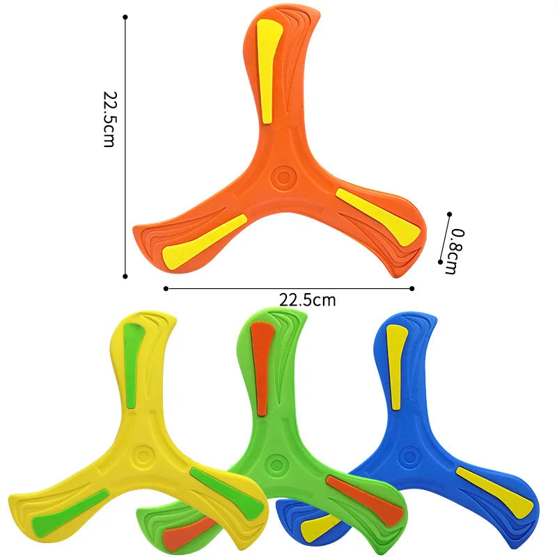 1/2/3pcs Children Boomerang Soft Three-leaf Cross Adult-kids Interactive Outdoor Toy Early Education Puzzle Decompression Gift