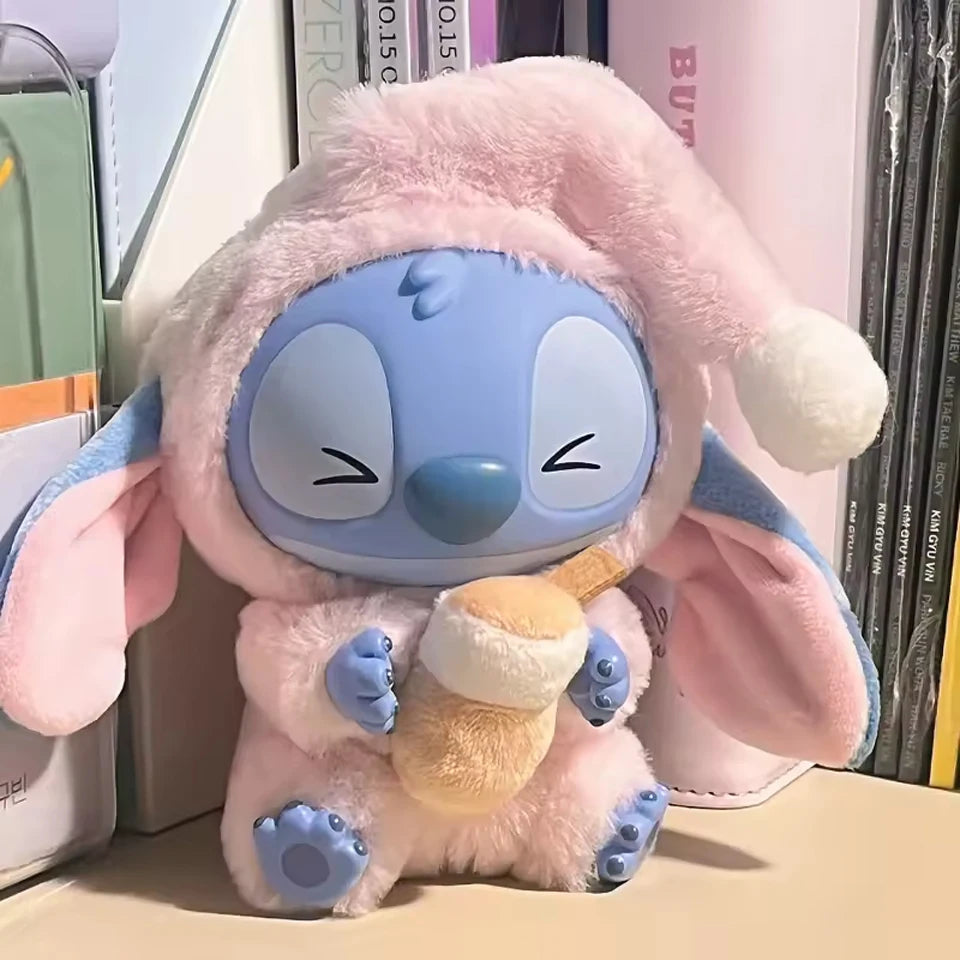 Miniso Disney Stitch Eat Something Before Sleep Blind Box Mystery Bag Vinyl Plush Doll Toys Pendant Surprise The Monsters Gifts