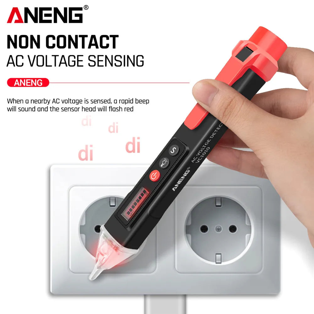 ANENG VC1010 Smart Digital Induction Pencil Tester 12-1000V Volt Current  AC/DC Current Electric Sensor Test Pen Tools