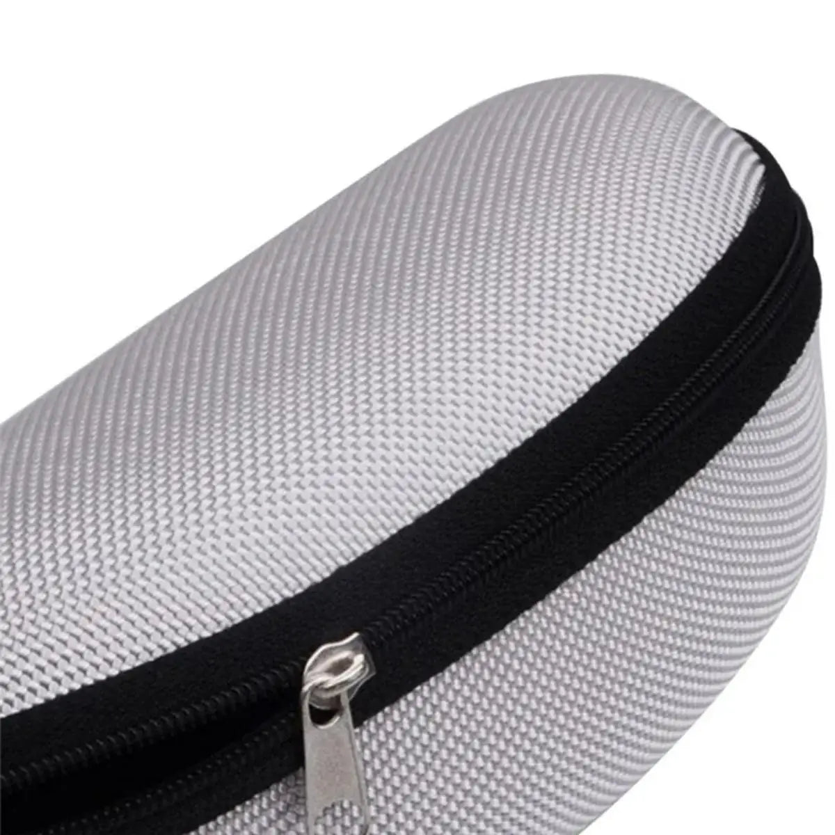 1pc Portable Sunglasses Case Protector Oxford Cloth Hard EVA Zippered Eyeglasses Case with Carabiner Unisex Eyewear Accessories