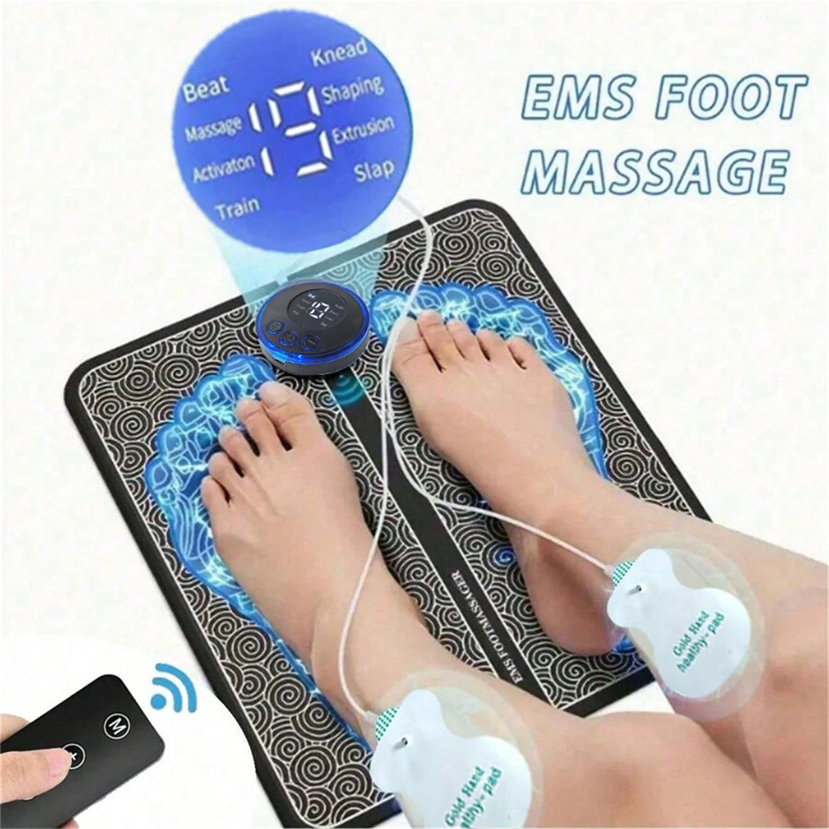 EMS Foot Massager Pad USB Rechargeabl Reflexology Foot Acupoint Massage Muscle Stimulation Improve Blood Circulation Relief Pain