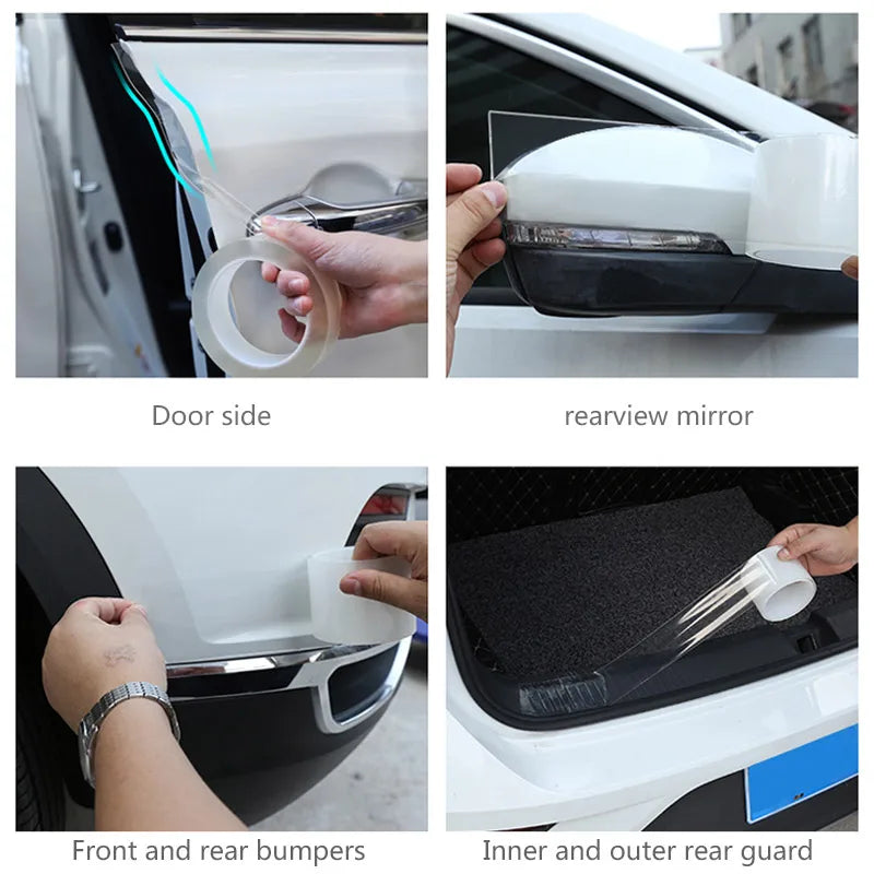 BLALION Transparent Car Door Protector Sticker Anti Scratch Tape Auto Trunk Sill Scuff Protector Film Door Edge Protective