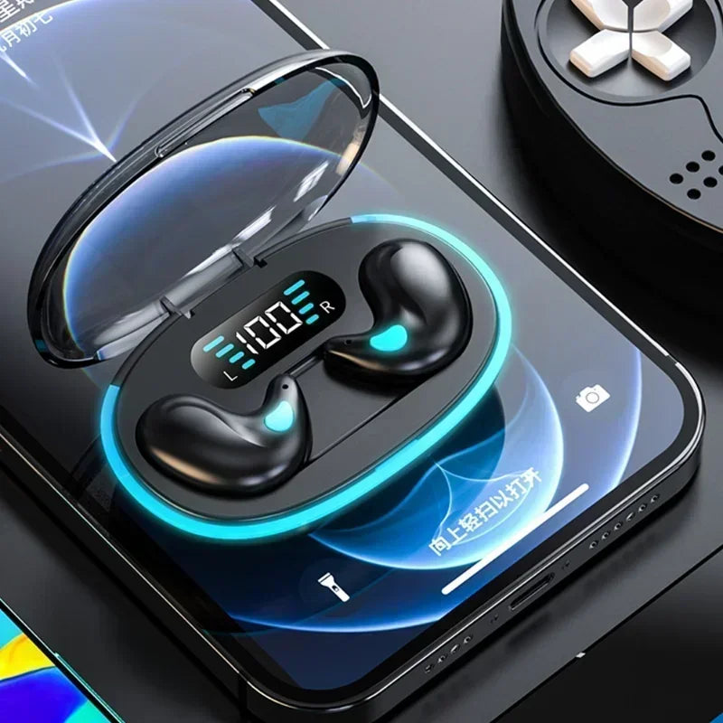 Mini Invisible Sleep Wireless Earphone Bluetooth 5.0 Hidden Earbuds IPX5 Waterproof Noise Cancelling Touch Control Headphone X55