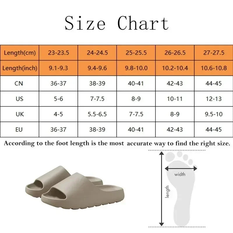 Men's Slippers EVA Soft Thick Soled Summer Fashion Slippers & Women's Yeezys Slides Beach Sandals