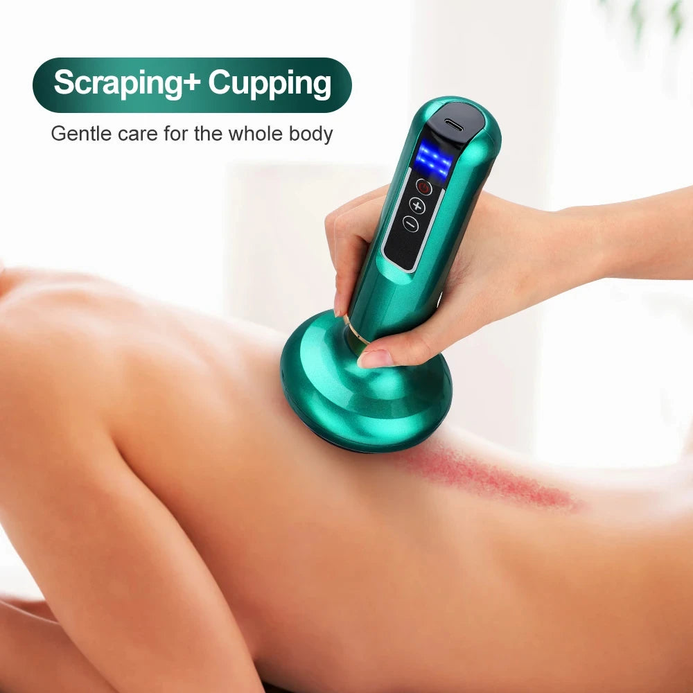 Chinese Electric Suction Vacuum Cupping Anti Cellulite Beauty Massager Glass Jars Anti Cellulite Cupping Vacuum Slimming Guasha