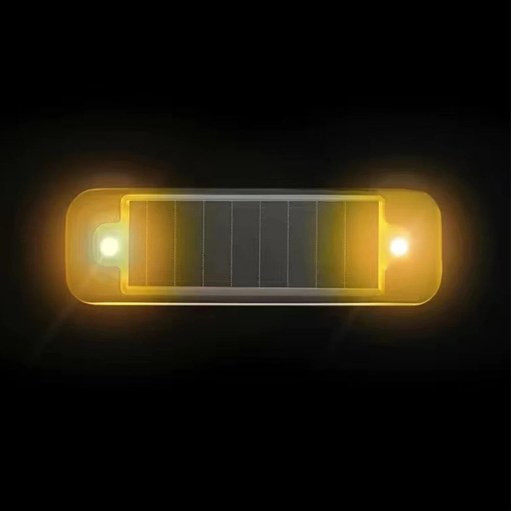 Mini LED Solar Power Car Warning Light Night Security Simulated Alarm Wireless Anti-Theft Caution Lamp Flashing Dummy Alarm Lamp