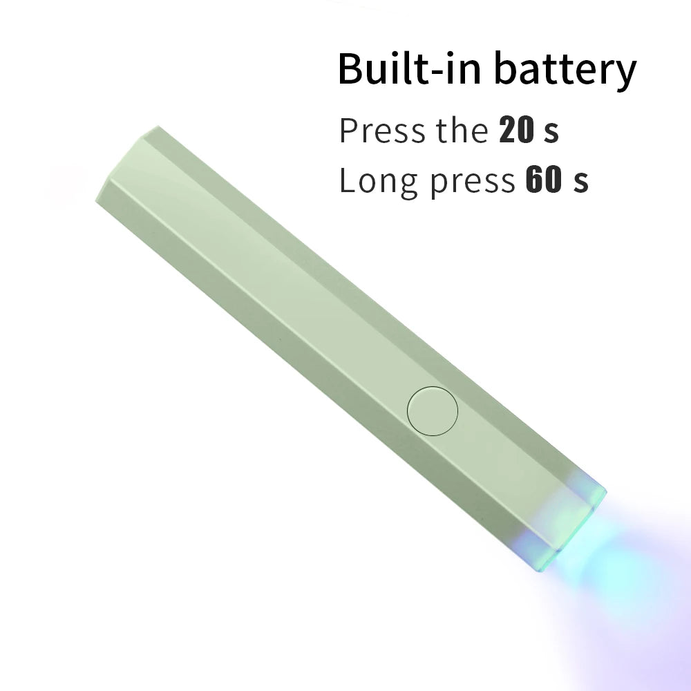 Convenient Handheld Mini UV Light Cure Nails Lamp for Gel Nails LED Nail Lamp for Gel Polish Manicure Nail Dryer for Fast Curing