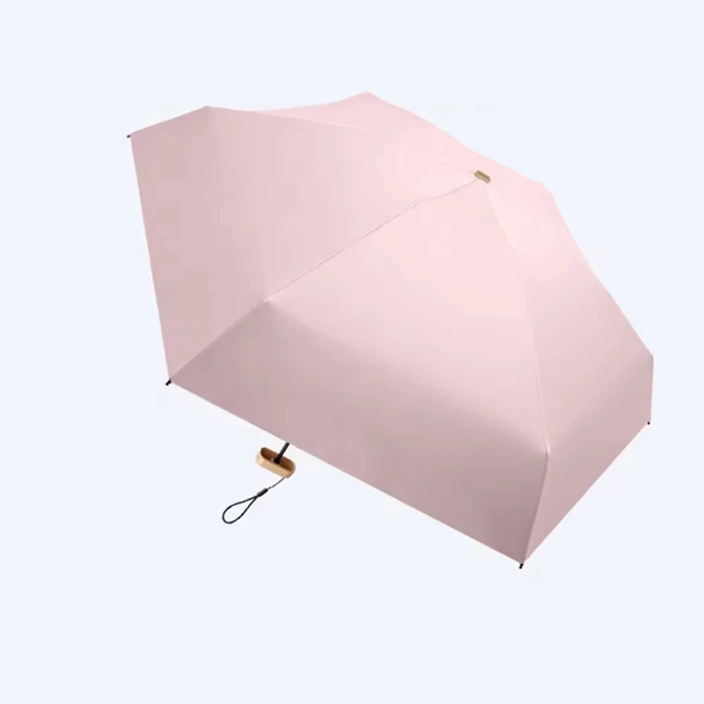 1Pc 55% Off Mini Sun Umbrella Pocket Rain Umbrella Vinyl Folding UV Ultraviolet Protection Sun Shade Pocket Parasol Capsule