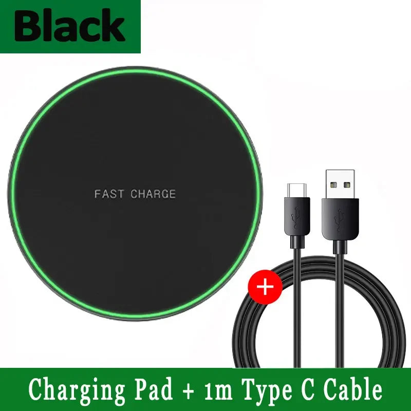 Wireless Charger Mobile Phone Chargers Pad Stand For iPhone 16 15 14 13 12 11 Pro Max Samsung Xiaomi Fast Charging Dock Station