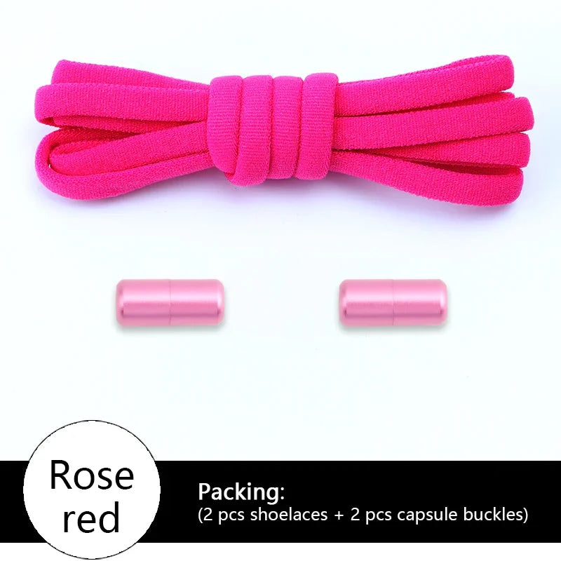 NEW Colorful Options Elastic laces Sneakers No tie Shoelace for Sports Round Shoelaces without ties Kids Adult Shoes Accessories