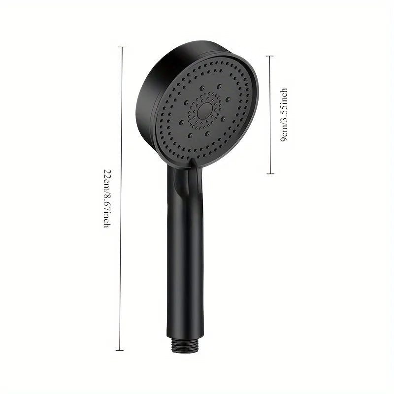 5 Modes Adjustable Rain Drenching Mode Black Bath Shower Head Head Water Saving High Pressure Showerhead Bathroom Accessories
