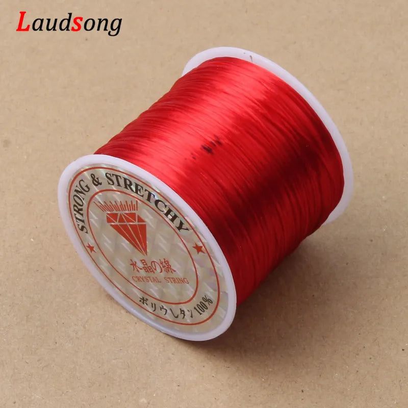 60M 0.5-1.2mm Strong Elastic Crystal Beading Cord Bracelet Necklace Stretch Thread String For Jewelry Making Diy Flexible Line