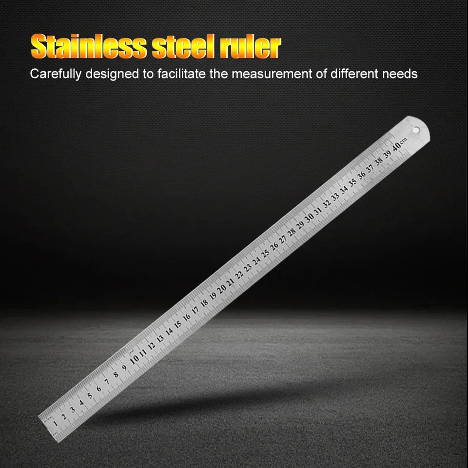 150mm/500mm Metal Scale Stainless Steel Straight Ruler Measuring Stationery Drafting Accessory Hand Tool School Office Supplies