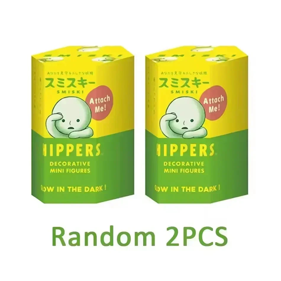 New Hot Sonny Angel Smiski Work Serie Mystery Cute Noctilucent Green Doll Action Figures Cartoon Desktop Blind Box Xmas Gift Toy