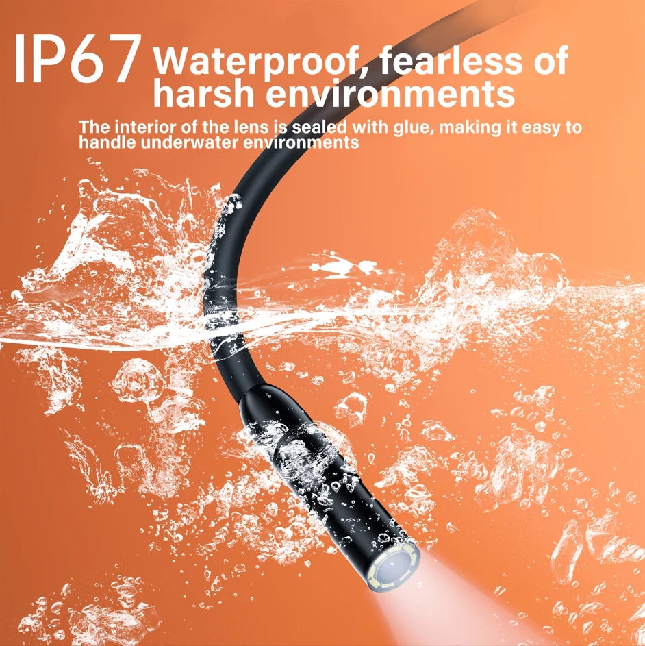 7.0MM TYPE-C Endoscope Camera IP67 Waterproof 6 LEDs Adjustable USB Android Flexible Inspection Borescope Cameras for Phone PC