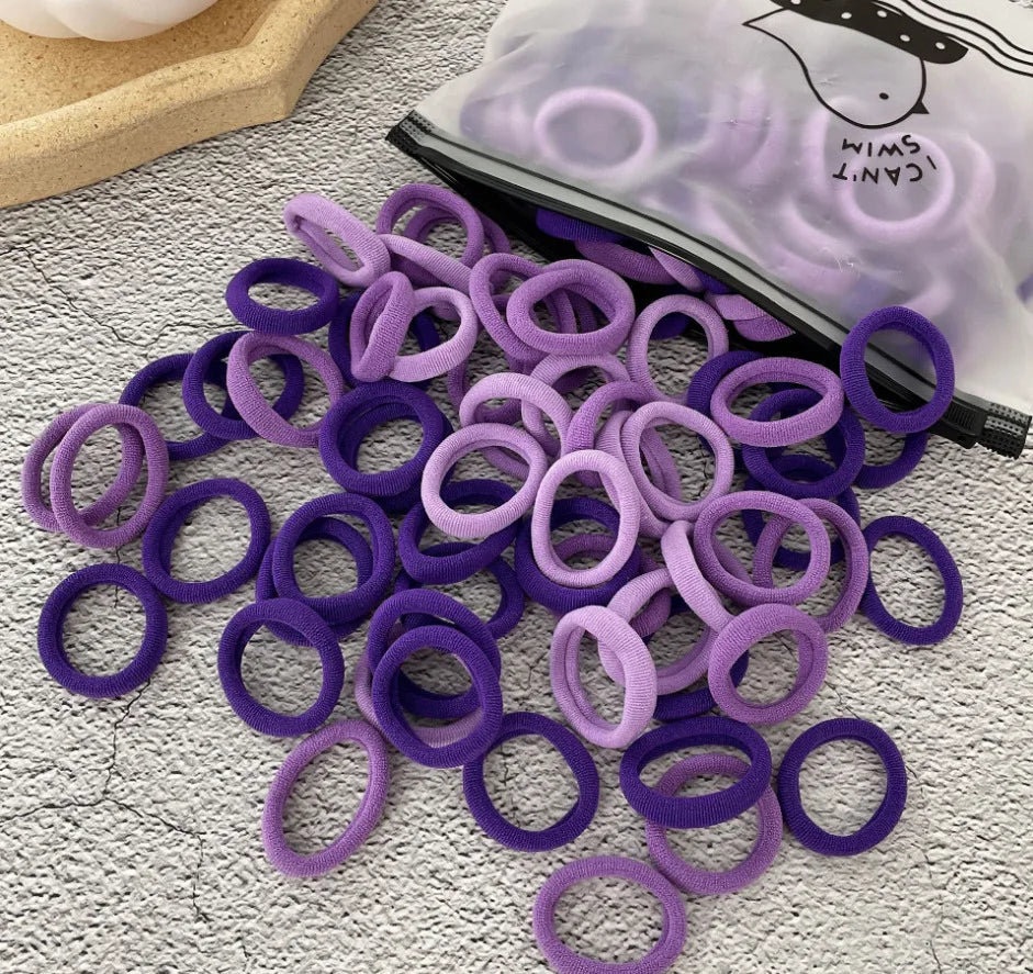 50/100Pcs Hair Bands for Children Colorful Nylon Scrunchie Hair Ties Rubber Band Kids Elastic Hair Leagues Girl Hair Accessories