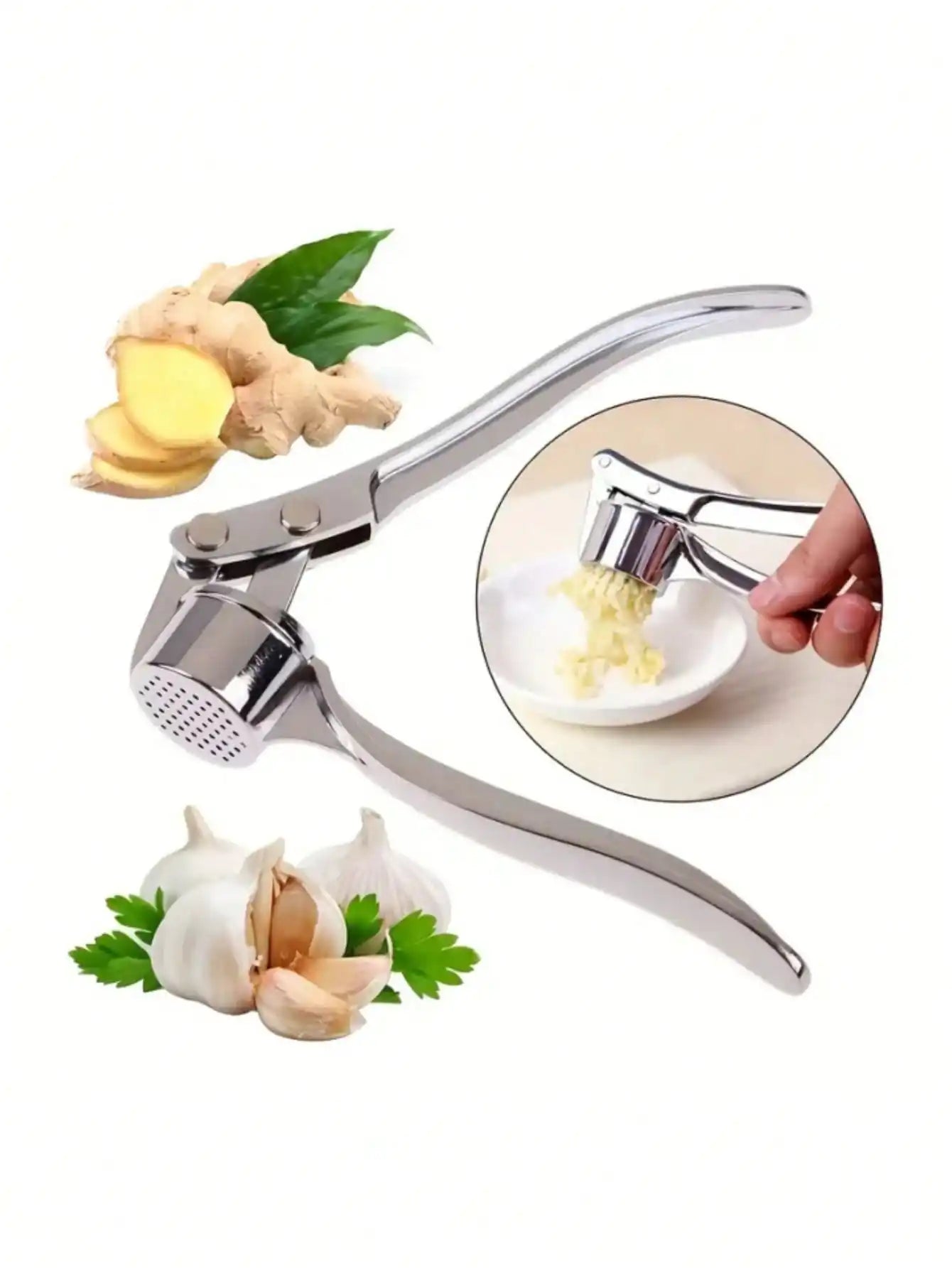 1pc, Garlic Press Washable Garlic Crusher Ginger Juicer Garlic Masher, Garlic Minver, Kitchen Supplies, Kitchen Gadgets
