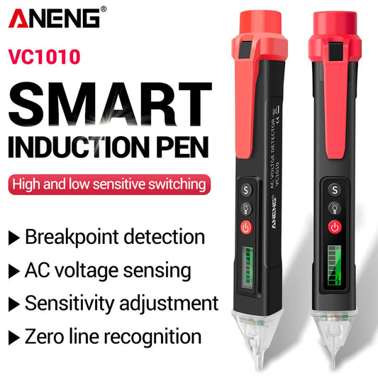 ANENG VC1010 Smart Digital Induction Pencil Tester 12-1000V Volt Current  AC/DC Current Electric Sensor Test Pen Tools