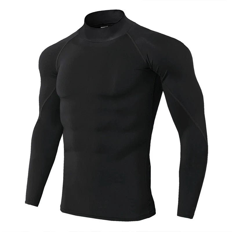 Winter Man Compression Shirt Cycling Clothing Warmth Shirt Warm Bottoming Shirt Men Compression T-Shirt Gym Sportswear 2024 New