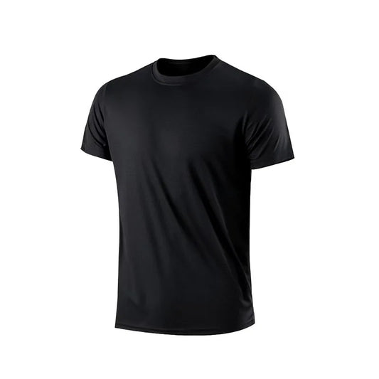 Running Moisture Wicking Round Neck T-Shirt Training Exercise Gym Sport Shirt Tops Lightweight Men's Quick Dry Short Sleeve Gym