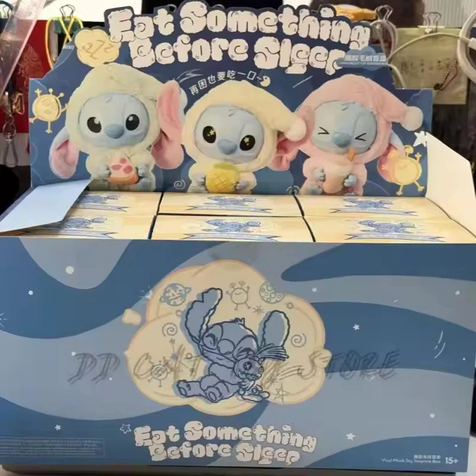 Miniso Disney Stitch Eat Something Before Sleep Blind Box Mystery Bag Vinyl Plush Doll Toys Pendant Surprise The Monsters Gifts