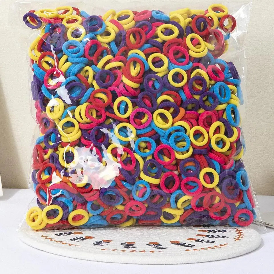 100/300/500pcs Girls Elastic Hair Bands Children Ponytail Hold Hair Tie Rubber Band Scrunchie Kids Hair Accessories for women