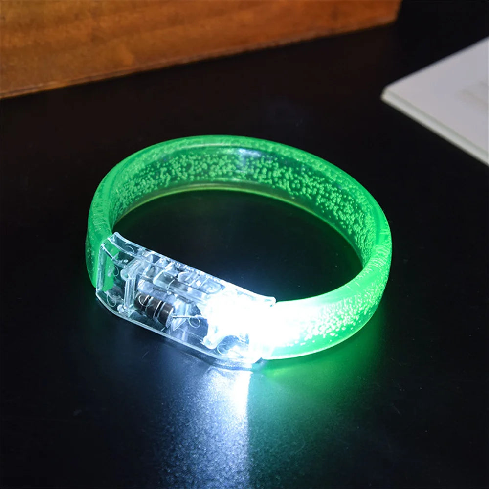 Night LED Battery Light-emitting Bracelet Colorful LED Entertainment Cheering Props Running Led Bracelet Bar Party