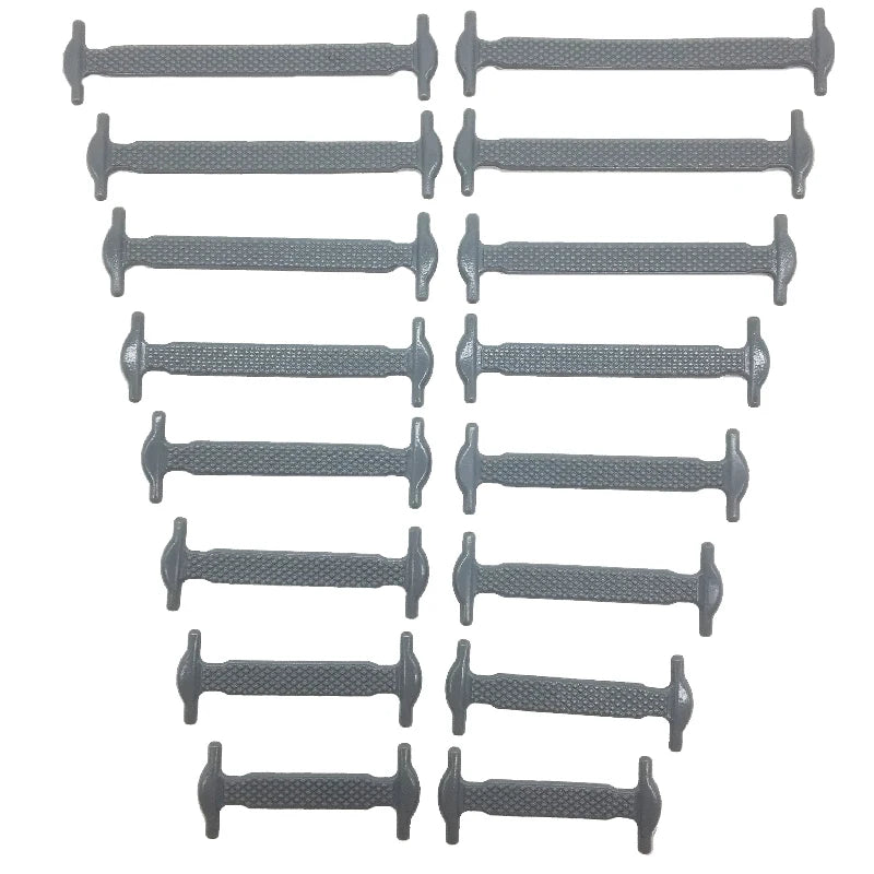 16pcs/lot Silicone Shoelaces No Tie Shoelaces 12 colors Elastic Lace Shoelace Creative Lazy Silicone Laces Rubber Lace