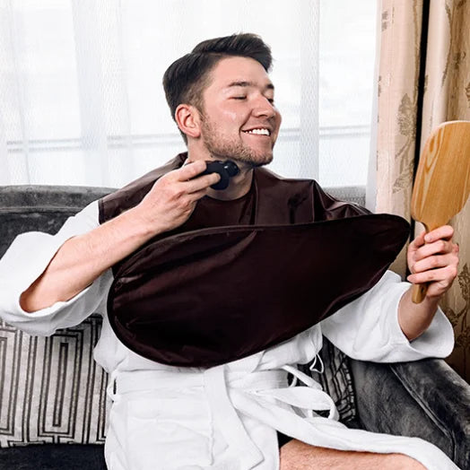 Male Shaving Apron Beard Catcher Cape Care Bib Face Shaved Hair Adult Bibs Shaver Cleaning Hairdresser for Man Clean Apron Gift