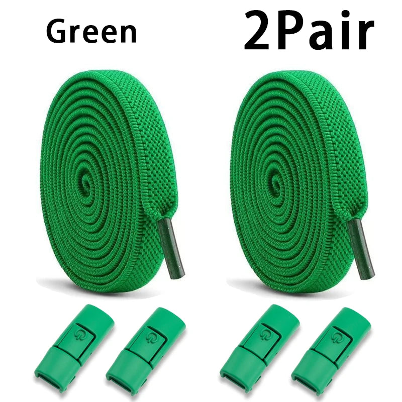 Elastic Laces Sneakers Tennis No Tie Shoe laces Lock Shoelaces without ties Kids Adult Shoelace Shoes Accessories 1Pair/2Pair