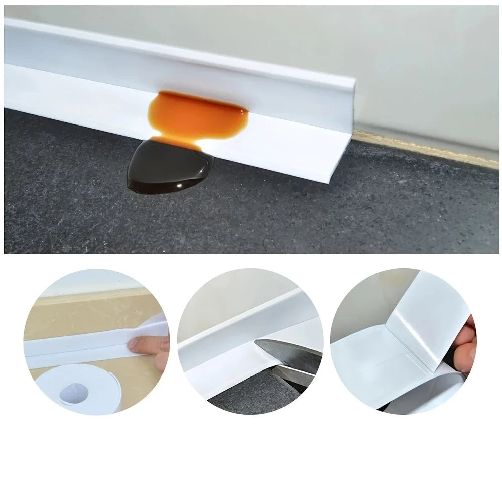PVC Sealing Strip Tape Bathroom Bath Toilet Caulk Tape Self Adhesive Waterproof Mildew Proof Tapes For Kitchen Sink Wall Corner